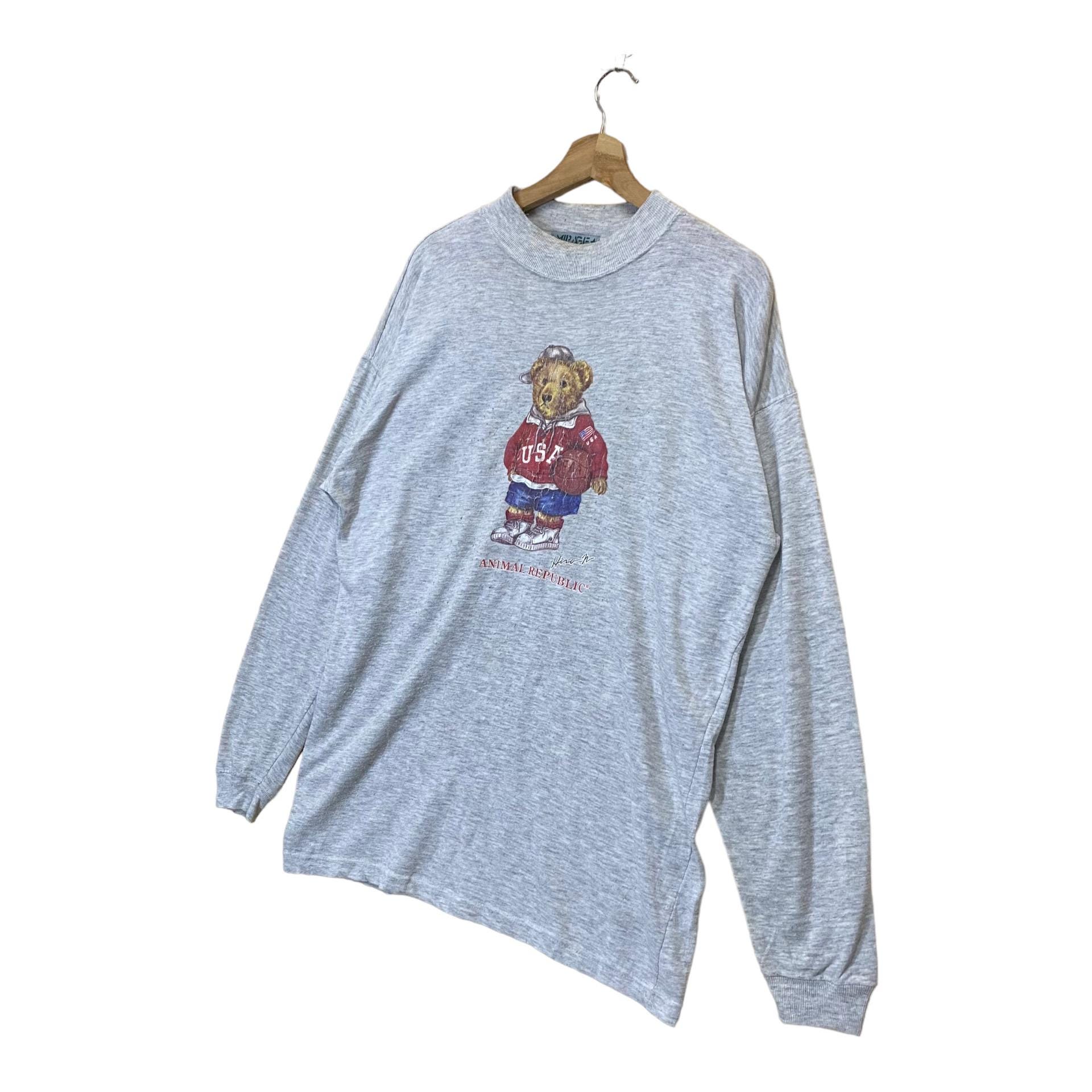 Vintage 90s Polo Bear Crewneck Sweatshirt Mirage Sportive
