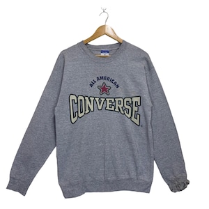 RARE!! Vintage 90s Converse Crewneck Sweatshirt Converse Sweater Converse Big Logo Crewneck Sweatshirt Size M