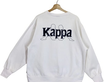 RARE!! Vintage 90s Kappa Crewneck Sweatshirt Kappa Sweater Kappa Big Logo Crewneck Sweatshirt Size M