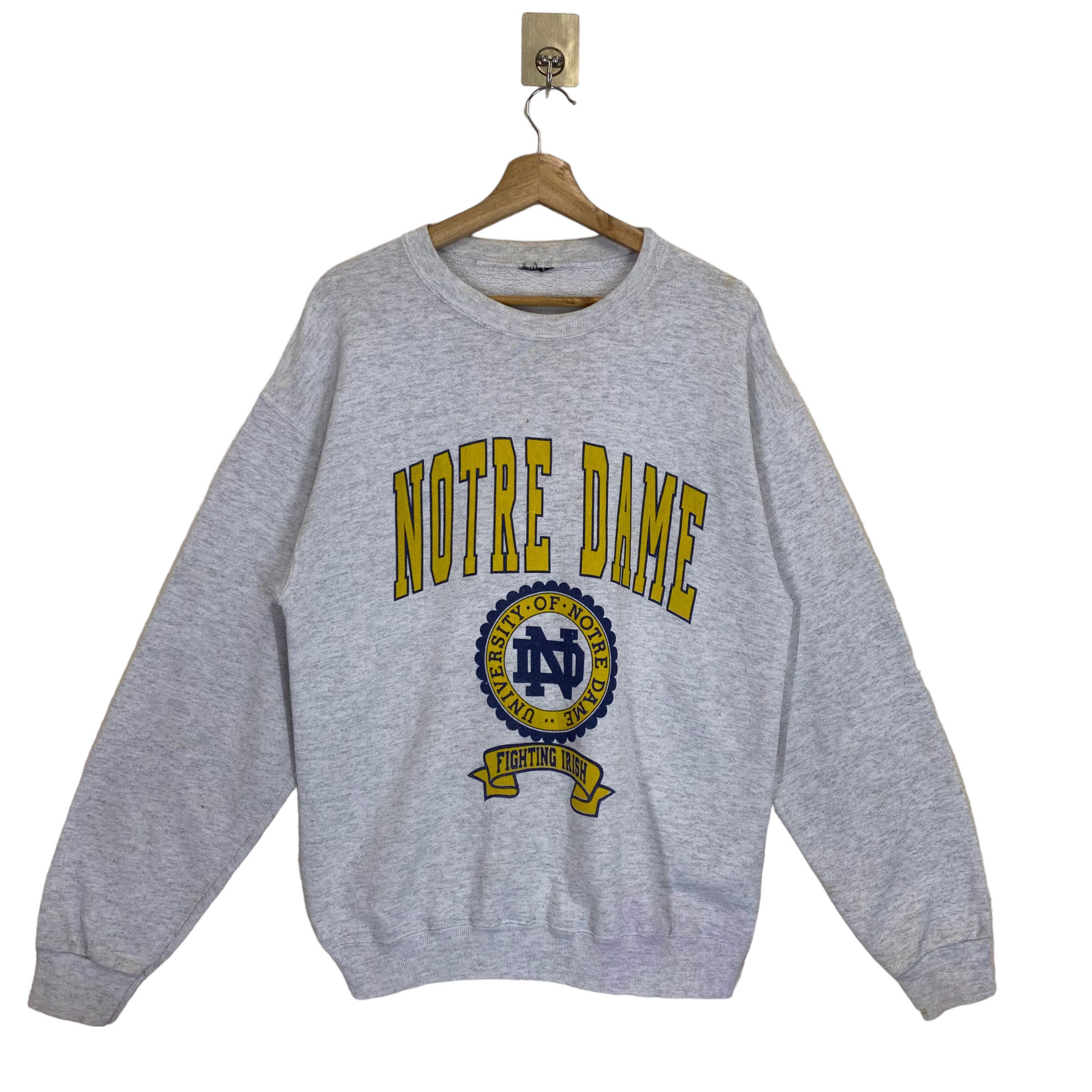 Vintage Notre Dame Sweatshirt Grey