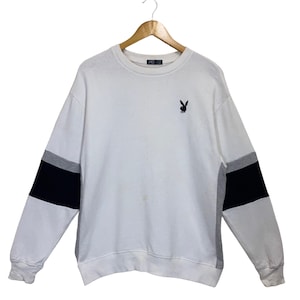 RARE!! Vintage Playboy Crewneck Sweatshirt Playboy Sweater Playboy Small Logo Crewneck Playboy Block Colour Sweatshirt Size M