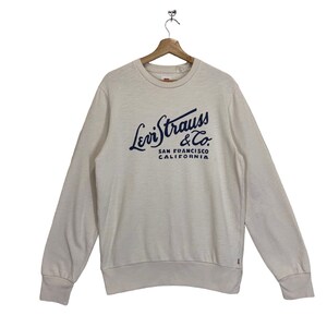 RARE!! Levi&#39;s Crewneck Sweatshirt Levi&#39;s Sweater Levis Big Logo Crewneck Sweatshirt Size M