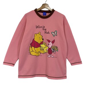 RARE!! Vintage 90s Pooh And Piglet Crewneck Sweatshirt Winnie Pooh Sweater Winnie Pooh And Piglet Big Logo Sweatshirt Size M