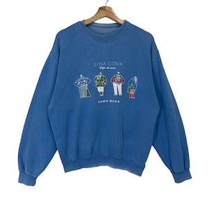 Vintage 90s Lupo Di Mare Simbolo Marino Sweatshirt Sina Cova