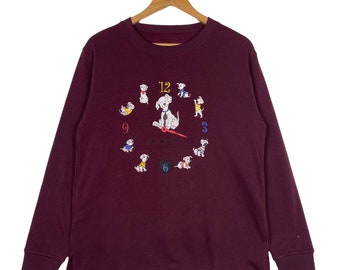RARE!! 101 Dalmatians Dog Cartoon Crewneck Sweatshirt 101 Dalmatians American Movies Disney Ray Summers Crewneck Dog Sweater Size M
