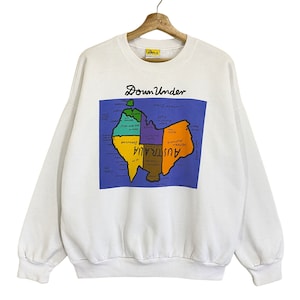 SURF!! Vintage 90s Ken Done Crewneck Sweatshirt Ken Done Sweater Ken Done Australia Big Logo Printed Crewneck Sweatshirt Size M