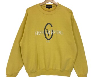 Vintage 90s Gianni Valentino Half Zip Sweatshirt Embroidery