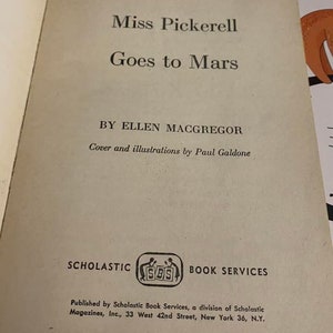 Miss Pickerell Goes to Mars by Ellen Macgregor Tx 101 1961 - Etsy