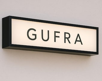 Personalized LED Light Box Sign - Custom Logo Wall Sign for Cafe, Business, Shop & Office