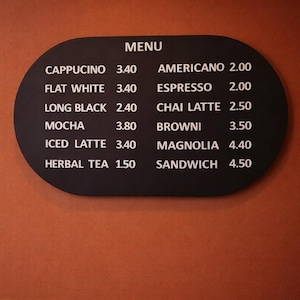 Aanpasbaar magnetisch letterbord voor aan de muur – Bord met verwisselbare berichten – Gepersonaliseerd bedrijfsbord voor café, restaurant, receptie of winkel