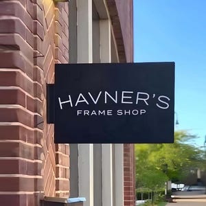 Custom Cafe Blade Sign - Double Sided Hanging Shop Sign Outdoor - Personalized Metal Business Signage with Logo - Boutique Restaurant Sign