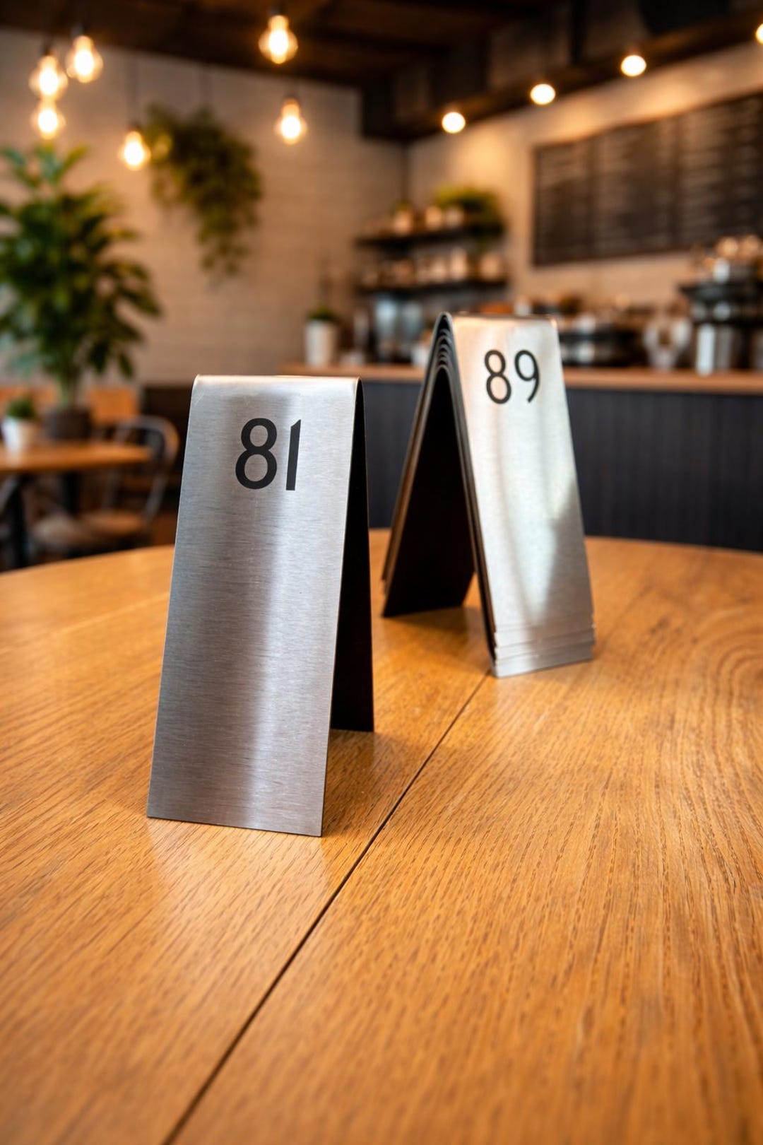 Custom Stainless Steel Table Number Sign - Double-sided Display Signs ...