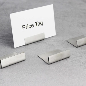 Porte-cartes de visite moderne - Porte-cartes de bureau - Porte-cartes de bureau - Porte-cartes en laiton - Support pour numéros de table - Support d'invitation