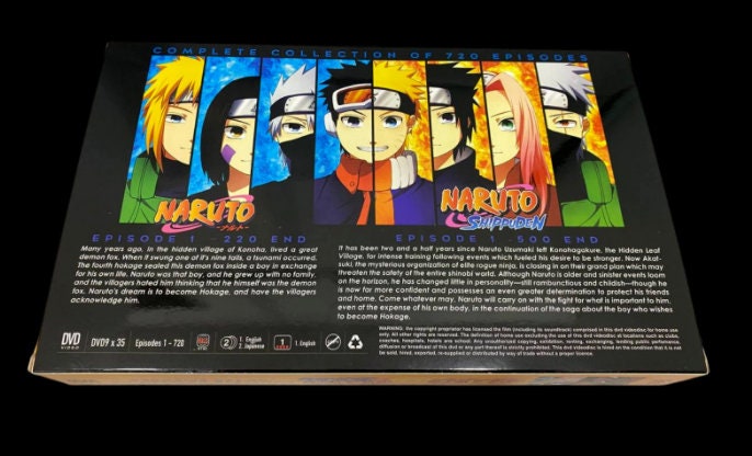 DVD NARUTO SHIPPUDEN VOL.1-720 END ENGLISH DUBBED All Region FREE DHL  EXPRESS