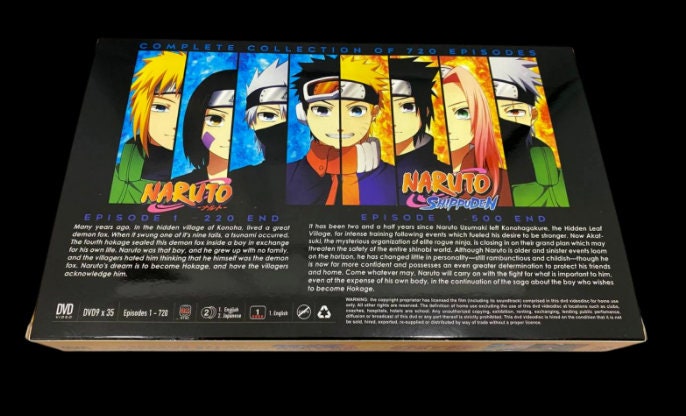 Naruto Shippuden ENGLISH DUBBED Complete Series Box Set Ep 1 - 720 End DHL