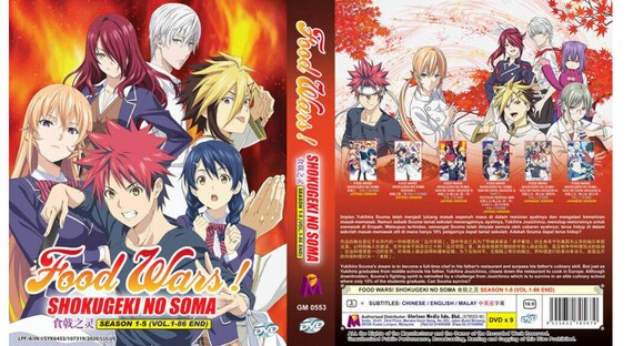 DVD ANIME FOOD WARS! SHOKUGEKI NO SOMA SEA 1-5 VOL.1-86 END ENG DUB + FREE  DVD