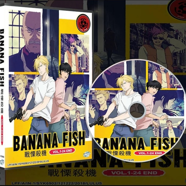 NIB Set Dvd Anime Banana Fish Komplette TV-Serie (Band 1-24 Ende) Box Set Englischer Untertitel & Alle Region DHL Express Versand