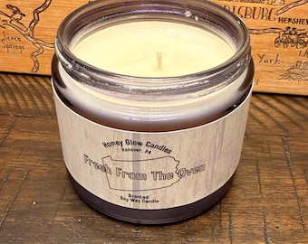 Chocolate Brownie Candle, Bakery Dessert Candle, Cozy Homesick Scent- Fresh from the Oven 12 oz Soy Candle