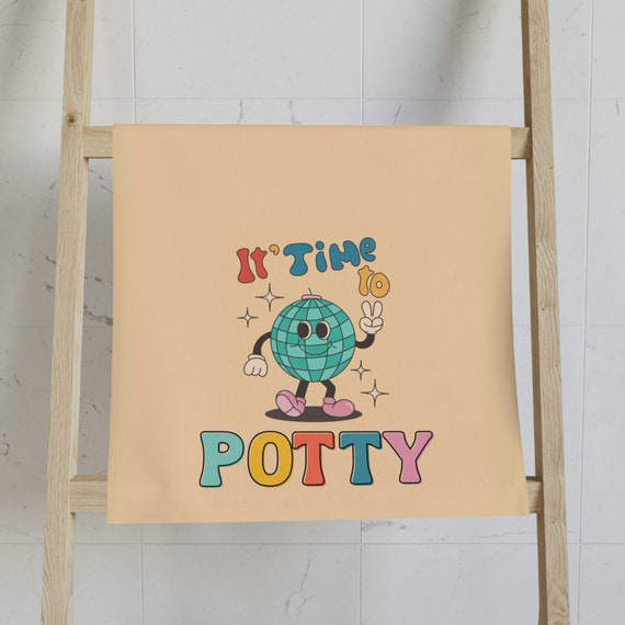 Bathroom Hand Towel: it's Time to Potty Party 