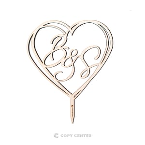 Personalisierbarer Holz-Hochzeitstorten-Aufsatz mit Initialen