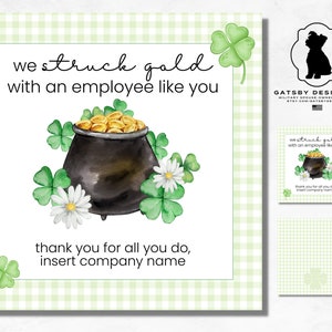 St Patricks Day Employee Appreciation Card