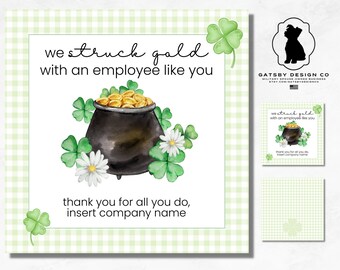 St Patricks Day Employee Appreciation Card