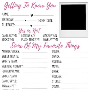 Dance Sister Survey PDF Get To Know You Digital Download Dance Sister Questions Dance Big Little Reveal Questionnaire For Friend Gifts Lil