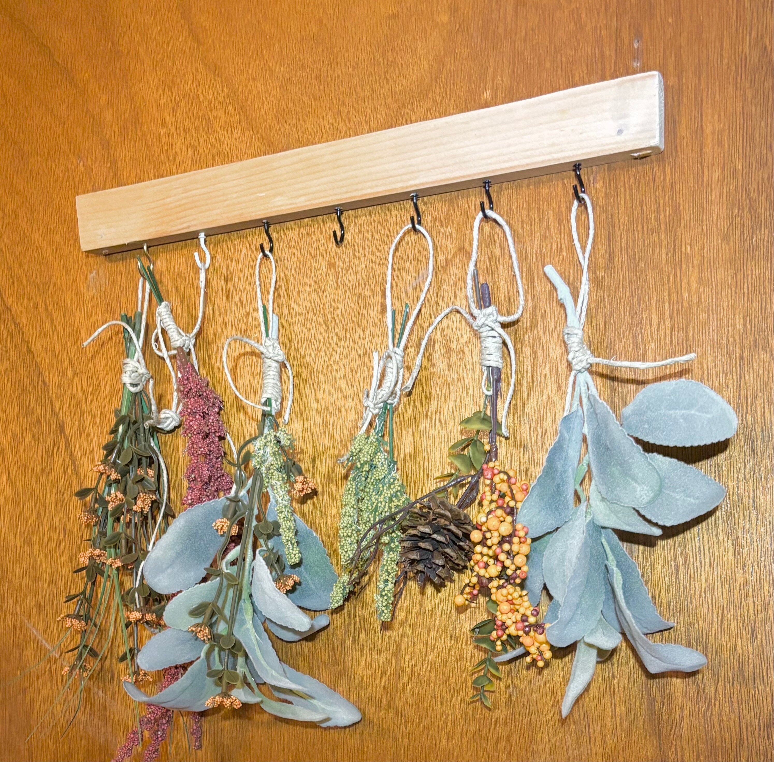 Gardner Rack Rustic Primitive Farmhouse Herb Flower Gourmet Cook Kitchen Drying Wall ...