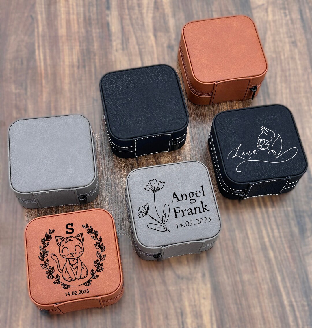 Personalized jewelry travel case custom pet jewelry travel box