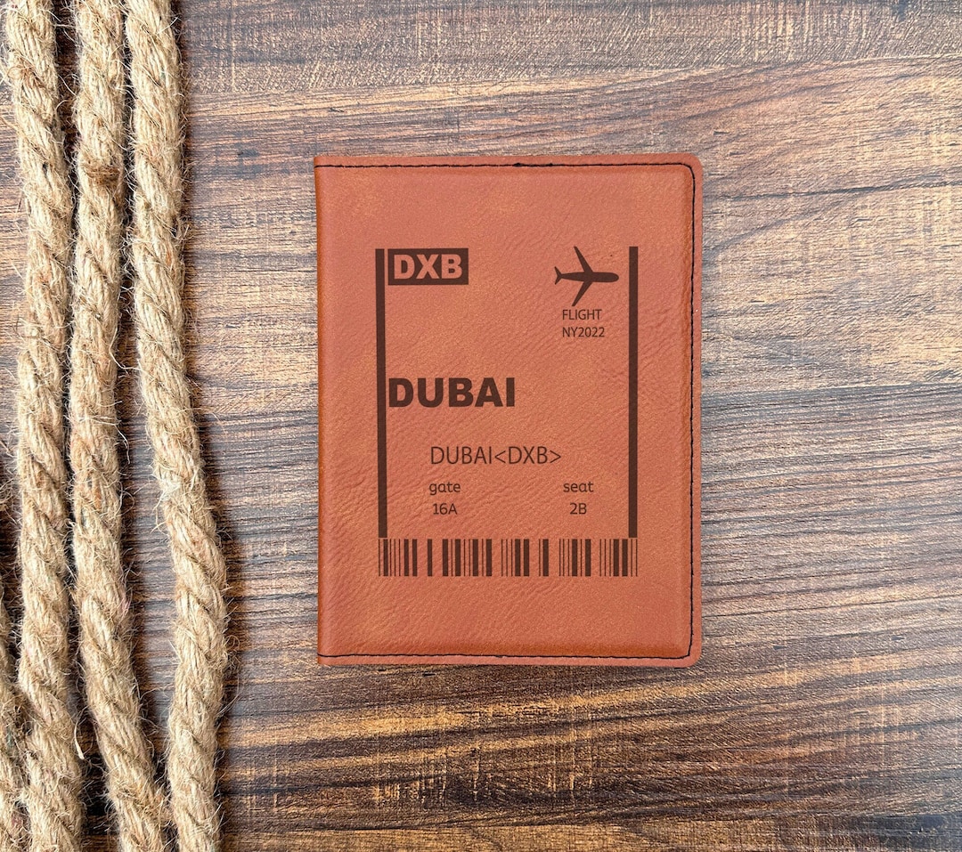 Dubai Passport Cover Dubai Gift Custom Leather Passport Etsy