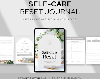 Self-Care Reset Journal: Burnout Recovery Planner, Digital Detox & Boundaries Workbook, Nervous System Regulation for Busy Women