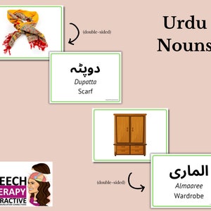 Flashcards substantivos em urdu