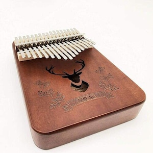 Valentine&#39;s Day Gift | 17 Keys Kalimba Thumb Piano | Anniversary Gift | Mbira Mahogany Wood Finger Piano | Birthday Gift | Personalized Gift