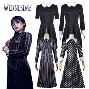 BuySeasons Wednesday Addams Printed Girl Child Halloween Costume - Small