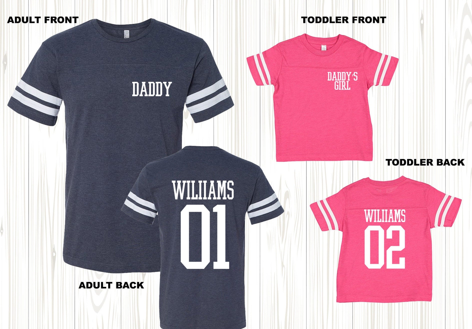 Kids Personalized Football T Shirt Custom Football Dad Shirt Personali