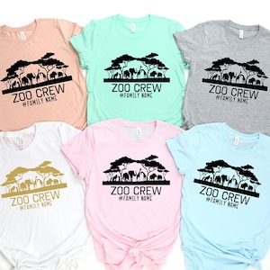 Zoo Crew Shirts-Family Matching Shirts-Zoo Trip Shirt-Safari Shirts-Custom Family Shirts-Zoo Squad Shirt- Vacation Shirts-Family Reunion tee