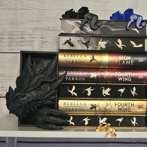 3D Dragon Book nook, Book Guardian, Fantasy, Bookshelf Decor, Book Nook