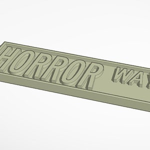 Bookish Street Sign STL File for 3D Printing, 3d Print File