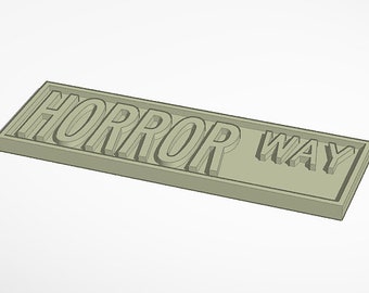 Bookish Street Sign STL File for 3D Printing, 3d Print File