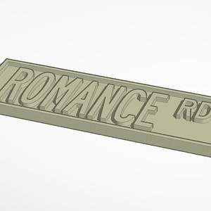 Bookish Street Sign STL File for 3D Printing, 3d Print File