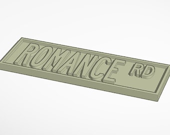 Bookish Street Sign STL File for 3D Printing, 3d Print File
