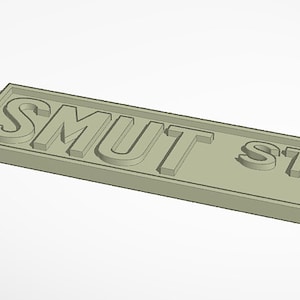 Bookish Street Sign STL File for 3D Printing, 3d Print File