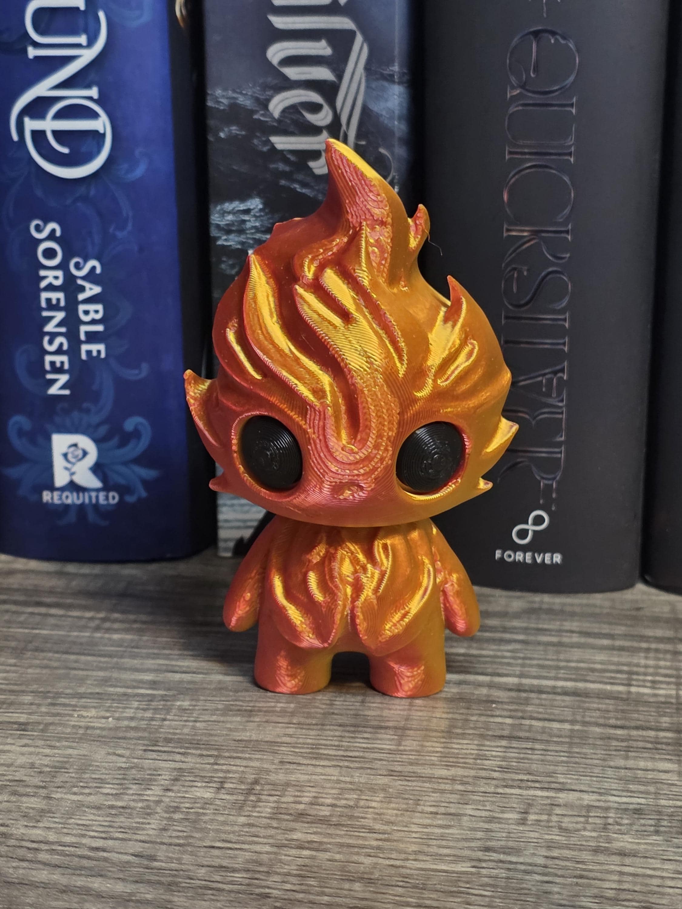 Fire Sprite, Quicksilver, Bookshelf Decor, Fantasy Decor, Bookish
