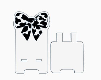 Commercial Use Cow Bow Phone Stand STL/3MF Files, Office Set
