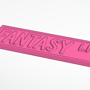 Bookish Street Sign STL File for 3D Printing, 3d Print File