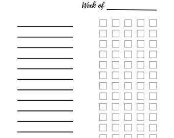 Habit Tracker for Weekly Planners