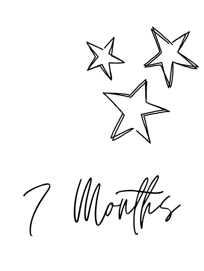 Monthly Milestone Printable Photo Props/printable Monthly - Etsy