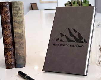 Custom Quote Vegan Leather Journal, Personalized Gift