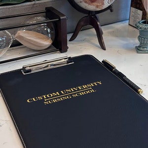 Custom Choose Your University Clipboard, Nursing School Custom Presents, Law School Clipboard Gift, Engraved Clipboards, Coach Clipboard