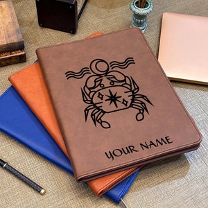 Horóscopo Cartera de cuero personalizada, Cartera recargable personalizada, Cartera con cremallera, Regalo del zodiaco, Regalo para amigo, Astrología, Personalizado
